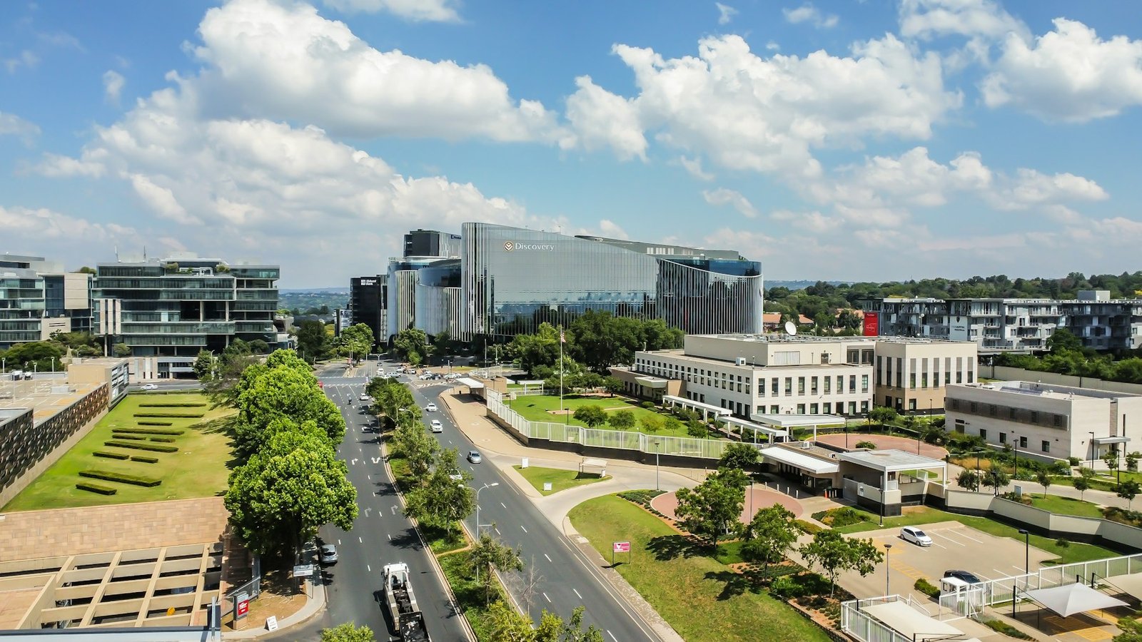 Modern headquarters buildings in Sandton, Johannesburg